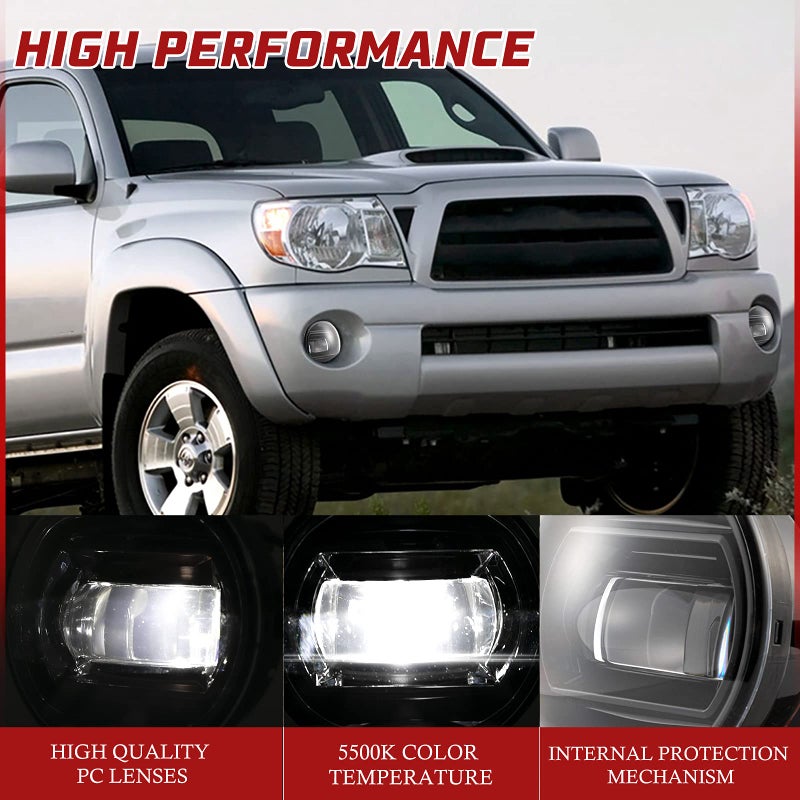 BUNKER INDUST Fog Lights for Tacoma 2005-2011/ Solara 2004-2006/ Sequoia 2008-2015/ Tundra 2007-2013, Bumper Driving Fog lamp Kit Fog Light with Adapter Extension Harness - Image 2